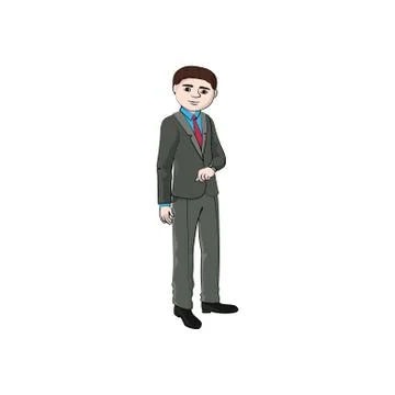 Businessman stands vector Stock Illustration