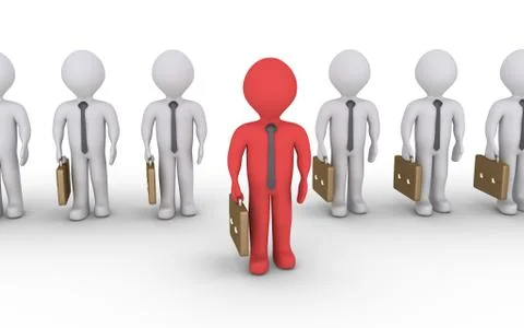 Businessman steps forward Stock Illustration