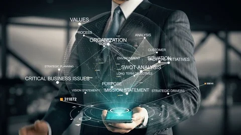 Businessman with Strategic Planning Stock Footage