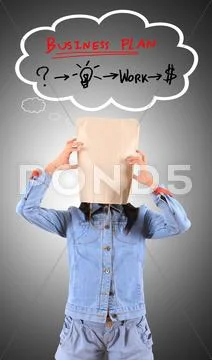 Businessman with a strategy think to be successful in his business . Stock Illustration