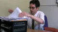 Businessman stressed he can't find document HD Footage