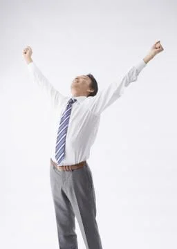 Businessman stretching Stock Photos