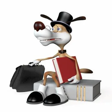 The businessman on study. Illustrazione stock