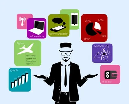 Businessman style elements Illustrazione stock