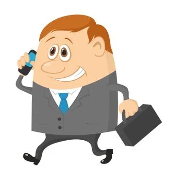 Businessman with suitcase Stock Illustration