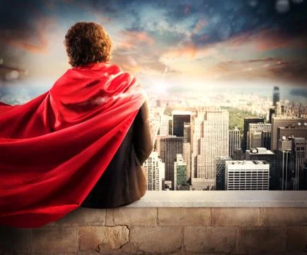 Businessman superhero Stock Photos