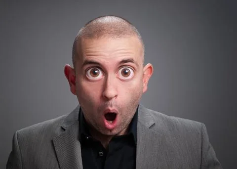 Businessman with surprise expression. Foto stock