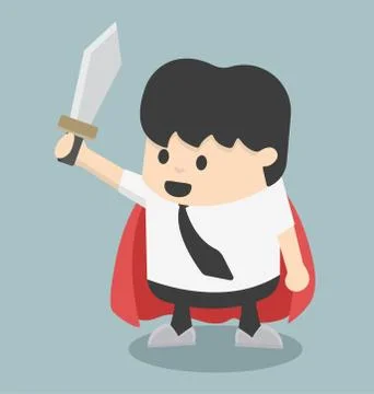 Businessman sword Stock Illustration