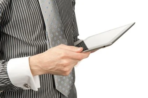 Businessman with a tablet computer Stock Photos