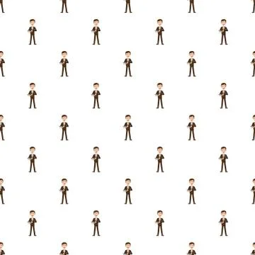 Businessman with tablet pattern Stock Illustration