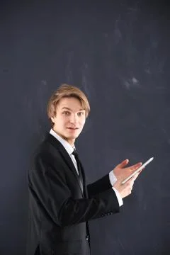Businessman with tablet  Stock Photos