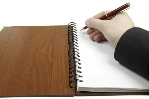 Businessman take a note Stock Photos