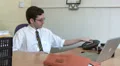 Businessman takes work call HD Footage