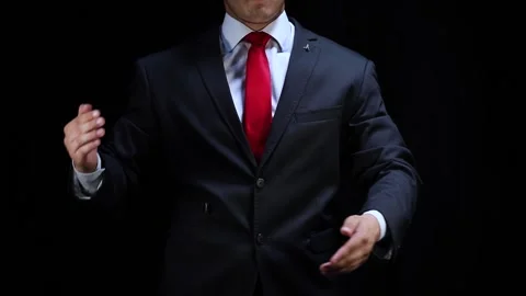 Businessman taking care of his client Stock Footage 136065369
