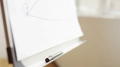 Businessman Taking a Marker Stock Footage 73056290