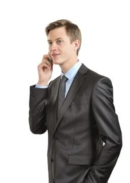 Businessman talking Stock Photos