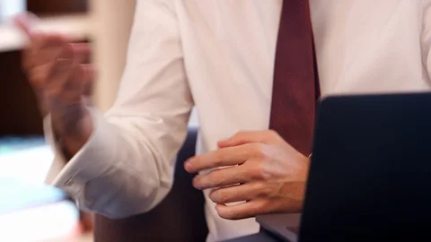 Businessman Talking Whilst Interviewing Candidate At Graduate Recruitment 스톡 동영상 102356008