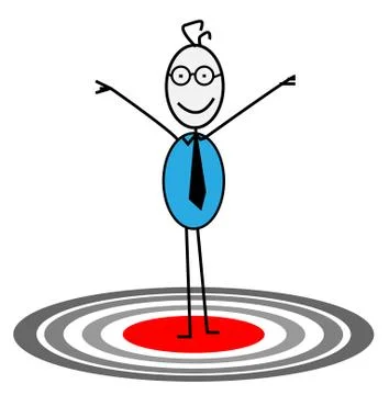 Businessman target Stock Illustration