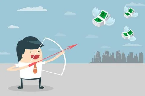 Businessman Target Illustrazione stock
