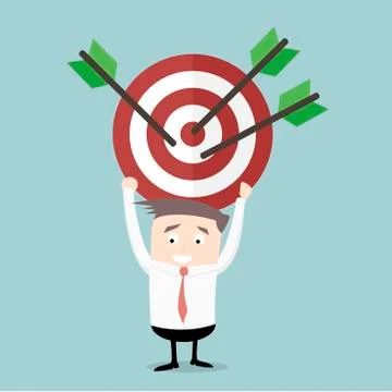 Businessman with Target Stock Illustration