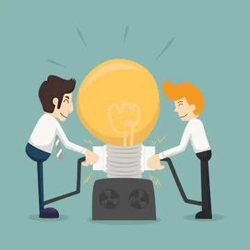 Businessman team work make idea Stock Illustration