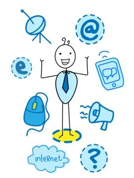 Businessman technology vector Stock Illustration