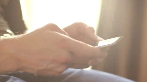 Businessman texting on smartphone Stock Footage 45914233