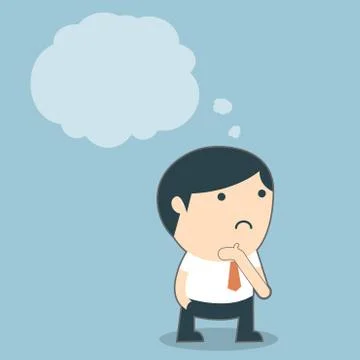 Businessman Think Stock Illustration