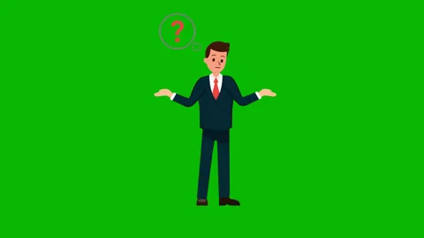 Businessman thinking and looking for answer on green screen background Stock Footage 245669974