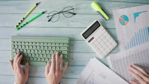 Businessman thinking and planning while browsing on his laptop Stock Footage 275699587