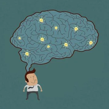 Businessman with Thinking big , eps10 vector format Stock Illustration