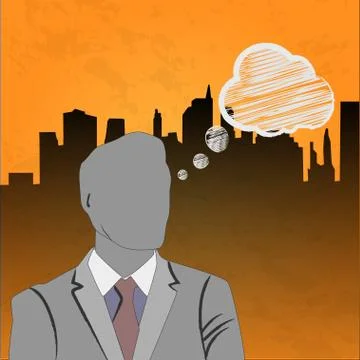 Businessman thinking conceptual Stock-Illustration