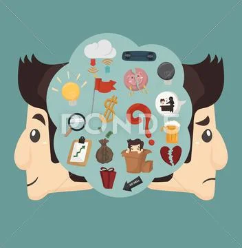 Businessman thinking Stock Illustration