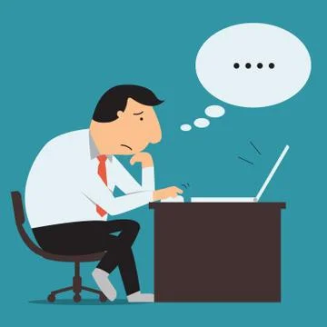 Businessman thinking Stock Illustration