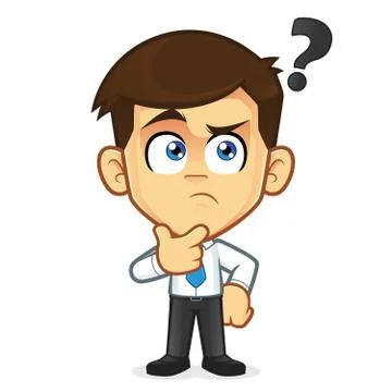 Businessman thinking Illustrazione stock