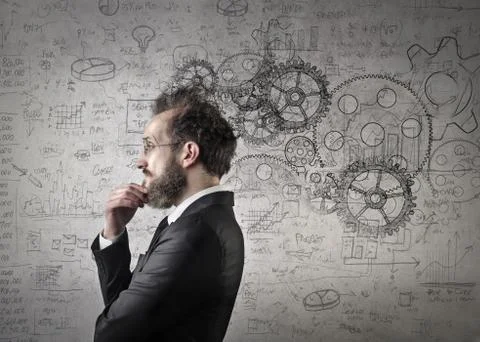Businessman thinking  Stock Photos