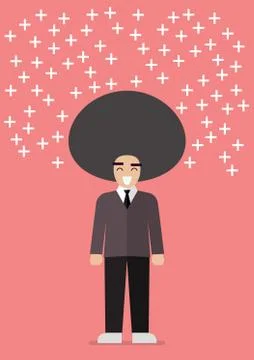 Businessman thinking positive Stock Illustration