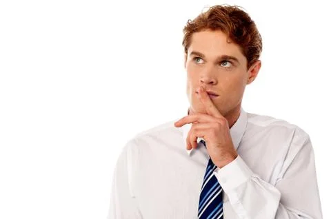 Businessman thinking something Stock Photos