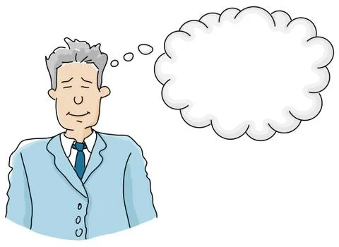 Businessman in thought Stock Illustration