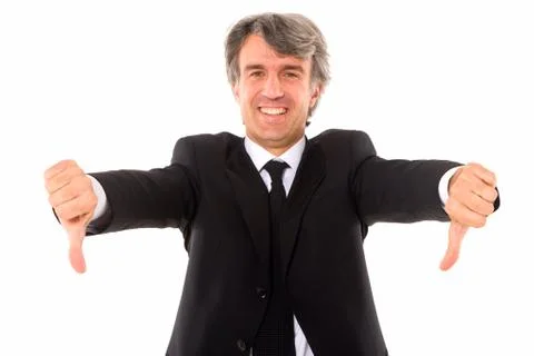 Businessman thumbs down Stock Photos