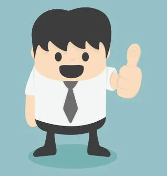 Businessman thumbs Stock Illustration