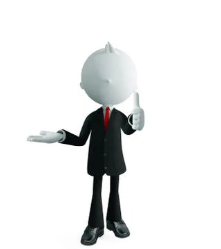 Businessman with thumbs up pose Illustrazione stock