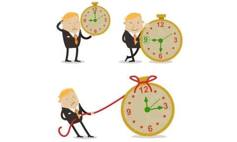 Businessman time Illustrazione stock