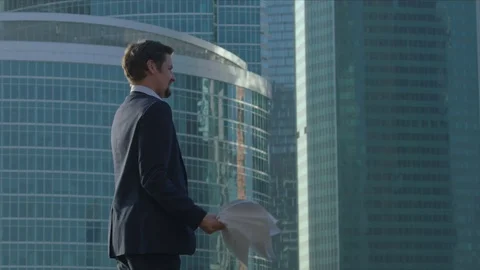 Businessman At The Top Stock Footage 75398081