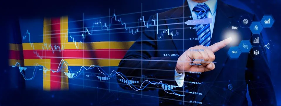 Businessman touching data analytics process system with KPI financial charts, Stock Photos