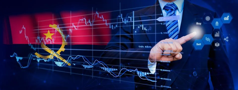 Businessman touching data analytics process system with KPI financial charts, Stock Photos