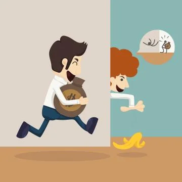 Businessman trap Stock Illustration