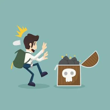 Businessman trap Stock Illustration