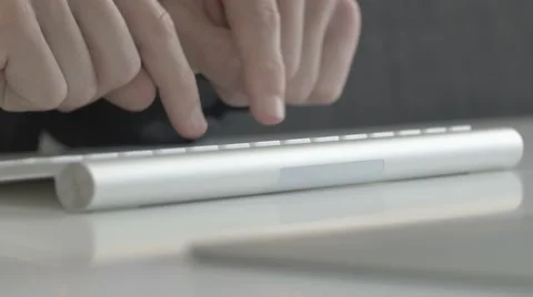 Businessman typing on a keyboard Stock Footage 66237886