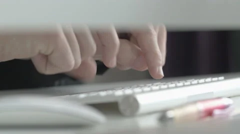 Businessman typing on a keyboard Stock Footage 66237915